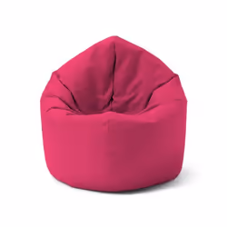 Pouf rond 2 en 1 Lumaland - Rose - Tissu - Garnissage 300 L - Intérieur/Extérieur