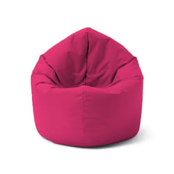 Pouf rond 2 en 1 Lumaland - Rose - Tissu - Garnissage 300 L - Intérieur/Extérieur