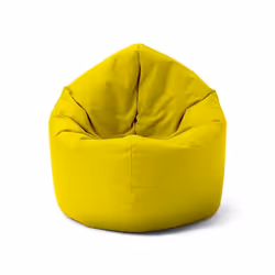 Pouf rond 2 en 1 Lumaland - Jaune - Tissu - Déperlant et robuste
