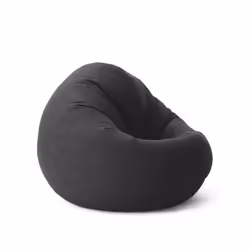 Lumaland Pouf Interior Line canapé pouf rond dintérieur garnissage 320L 90 x 50 cm aspect et texture lin Gris foncé