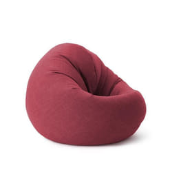 Lumaland Pouf Interior Line canapé pouf rond dintérieur garnissage 320 L 90 x 50 cm rouge