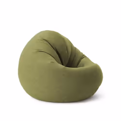 Lumaland Pouf Interior Line canapé pouf rond dintérieur garnissage 320L 90 x 50 cm aspect et texture lin Lime