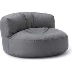 Lumaland Sofa pouf rond dextérieur canapé pouf rond pour lextérieur garnissage de 320 L Gris