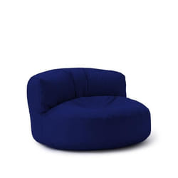 Lumaland Sofa pouf rond dextérieur canapé pouf rond pour lextérieur garnissage de 320 L Bleu foncé