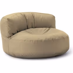 Lumaland Sofa pouf rond dextérieur canapé pouf rond pour lextérieur garnissage de 320 L beige