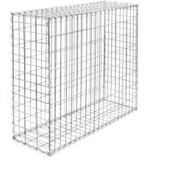 Wiltec - Gabion – 100 x 80 x 30 cm – Largeur maille 5 x 10 cm – Mur Paroi en pierre, Bordure de jardin, Espalier à Grillage métallique, Clôture,