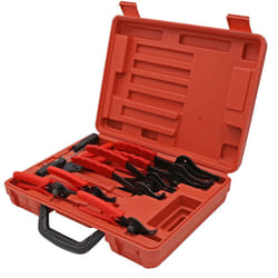 Wiltec - Lot Pince pour circlips extérieur Intérieur Set 11 pièces Becs coudés et droits Coffret pratique
