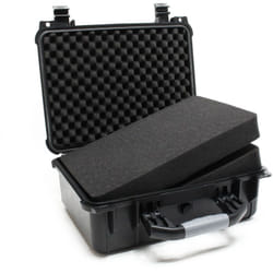 Wiltec - Mallette de transport Noire Valise de protection Ajustable Étanche Mousse Taille l 40,6x33x17cm