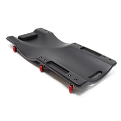 Wiltec - Chariot de visite Mécanicien 90 x 40 x 14 cm Noir 90kg Appui-tête Range-outils Planche à Roulettes pivotantes Siège d'atelier Coulissant