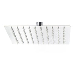 Wiltec - Pommeau de douche Carré 20x20cm Tête de douche Jet Effet pluie Acier inoxydable Accessoire salle de bains Spa à domicile