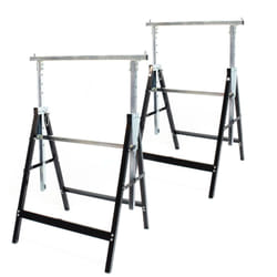 Jeu de 2 Tréteaux télescopiques Pliables Chevalet Échafaudage Hauteur réglable 80-130cm 200kg max.