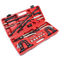 Wiltec - Jeu Compresseur de ressort de soupape – 235 x 85 x 520 mm – 25 pièces avec coffret – Outil de Démontage joint de queue de soupape Auto –