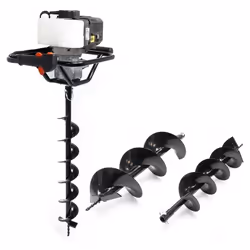 Tarière Kit Moteur Essence 14kW Cylindrée 52cm³ Sabots de forage inclus de 100mm 150mm et 200mm