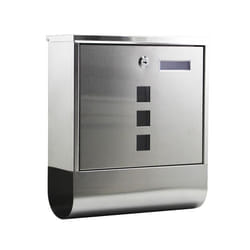 Boite aux lettres avec porte-journaux en acier inoxydable pour Montage au mur Avec 2 Clés Courrier - 60829
