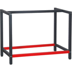 Pied d'établi 100x57x81 cm Acier Anthracite Rouge Support Table travail Emballage Atelier Dépôt