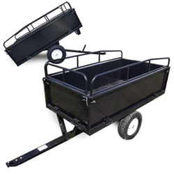 Xpotool - Wiltec Remorque basculante sur pneus – 200 x 78 x 94,5 cm – avec Main courante et Parois amovibles – Dispositif d'attelage universel –