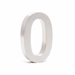 Plaque Numéro Maison Chiffre 0 3D 20cm Acier inoxydable Résistant Intempéries Matériel Fixation - 60867