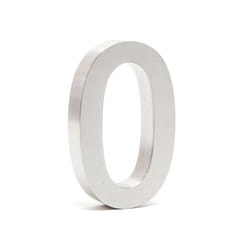 Plaque Numéro Maison Chiffre 0 3D 20cm Acier inoxydable Résistant Intempéries Matériel Fixation - 60867