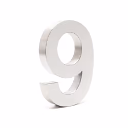 [Plaque numéro maison] – Fabriqué en acier inox brossé, ce chiffre de 20 cm de Wiltec offre visibilité optimale et durabilité ...