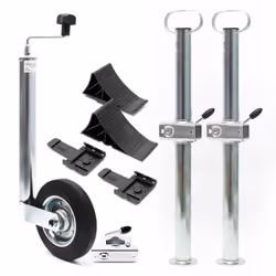 [Béquille remorque robuste] – La béquille de remorque de Wiltec en acier galvanisé garantit une stabilisation optimale avec u ...