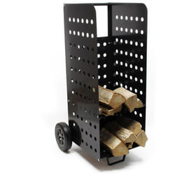Wiltec - Chariot porte-bûches xl – 360 x 530 x 1060 mm avec Roues xl stables caoutchoutées – pour Stockage Empilage Transport de Bois de chauffage