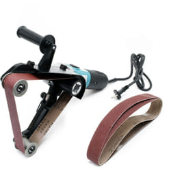 Ponceuse à bande pour tubes 760 mm 1300 w 3 Tailles de grain 80/100/120 Meulage Polissage Égrener Bande abrasive