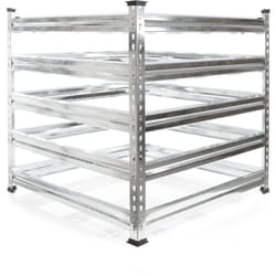 Wiltec - Composteur de jardin en métal – 90 x 90 x 90 cm – capacité 720 litres – Bac à compost pour Déchets organiques alimentaires Recyclage Engrais