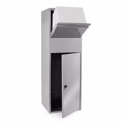 Boîte à colis sur pied boîte aux lettres couleur argent pour la réception de vos colis à domicile - 60924