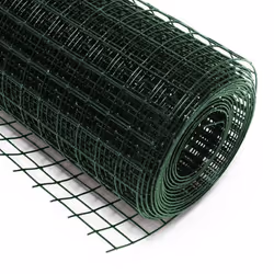 Fil de grillage Vert Maille carrée Taille 12x12mm Rouleau 10m Hauteur 100cm Acier galvanisé Volière