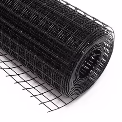 Fil de grillage Noir Maille carrée Taille 12x12mm Rouleau 5m Hauteur 100cm Acier galvanisé Volière