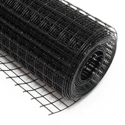Wiltec - Fil de grillage Noir Maille carrée Taille 12x12mm Rouleau 25m Hauteur 50cm Acier galvanisé Volière