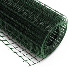 Fil de grillage Vert Acier galvanisé Maille carrée 19x19mm Rouleau 10m Hauteur 50cm Clôture Volière