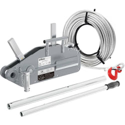Xpotool - Wiltec Treuil à câble – Charge max. 1600 kg – Longueur 20 m / ø 11 mm – avec Goupille de sécurité et Crochet – Palan Cabestan pour Levage