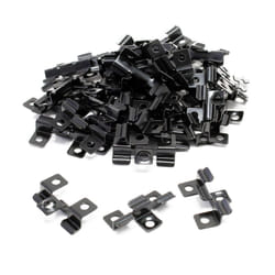 Xpotool - Wiltec Lot de 50 Clips en Acier fin – Noir – 40 x 24 x 6 mm – Hauteur de serrage 6 mm – Montage des planchers lames dalles terrasse,
