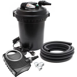 Sunsun - Kit complet: CPF-380 Filtre de bassin à pression jusqu'à 12000 l avec 11 Watt lampe uv, NEO3800 SuperEco pompe 3600l/h 20W, 5m Tuyau 38 mm