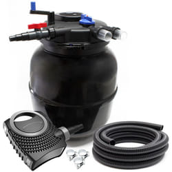 Sunsun - Kit complet: CPF-5000 Filtre de bassin à pression jusqu'à Moving Bed 13000 l, 55 Watt lampe uv, NEO10000 SuperECO pompe 10000l/h 80W, 10m