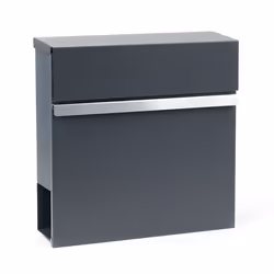 Boite aux lettres Porte-journaux V50 Boite murale Anthracite et Argenté 3 Clés de fermeture Courrier