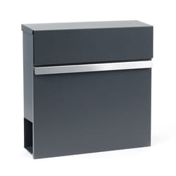 Boite aux lettres Porte-journaux V50 Boite murale Anthracite et Argenté 3 Clés de fermeture Courrier