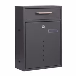 Boîte aux lettres V51 Anthracite Boîte Murale Verrouillable avec Fenêtres