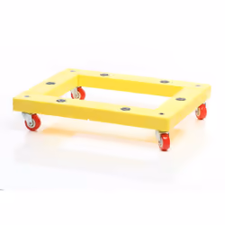 Plateau roulant avec les dimensions extérieures suivantes : 508 x 406 mm Capacité de charge maximale de 136 kg Équipé de quat ...