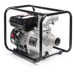 Wiltec - Pompe d'essence pour eaux usées – 4 kW / 48000 l/h / Refoulement 30 m / Raccord 80 mm (3') – Pompe à eau de jardin – Jardinage Arrosage