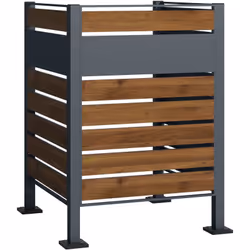 [Design robuste] – Le cache poubelle extérieur de Wiltec est fabriqué en acier galvanisé et revêtu par poudre, garantissant u ...
