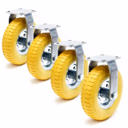[Roulette fixe] – Cette roulette fixe en PU increvable de Wiltec est conçue pour le transport sécurisé de charges lourdes. Av ...