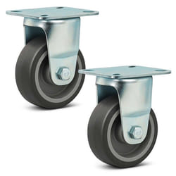 Wiltec Kit de 2 Roulettes fixe