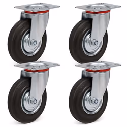 Wiltec Kit de 4 Roulettes pivo
