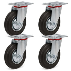 Wiltec Kit de 4 Roulettes pivo