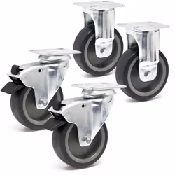 [Roulettes fixes robustes] – Les roulettes fixes sont conçues pour un transport stable et sécurisé, idéales pour les charges  ...