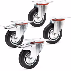 [Roulette pivotante] – La roulette pivotante de Wiltec incluse dans ce kit est équipée d’un axe de rotation intégré qui perme ...