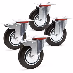 [Roulette pivotante] – La roulette pivotante de Wiltec incluse dans ce kit est équipée d’un axe de rotation intégré qui perme ...