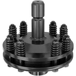Embrayage de Cardan 6 Dents Raccord Arbre de transmission 1 3/8" Filet Femelle Mâle 1200Nm max. Noir